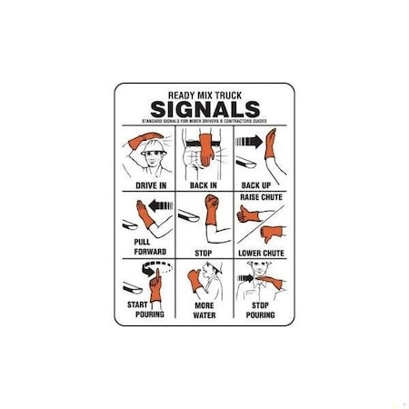Accuform SAFETY SIGN READY MIX TRUCK SIGNALS MEQM512XP